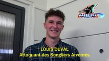 Hockey sur glace Interview Louis Duval Attaquant des Sangliers Arvernes Clermont-Ferrand