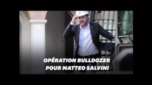Matteo Salvini détruit au bulldozer une villa de la mafia italienne