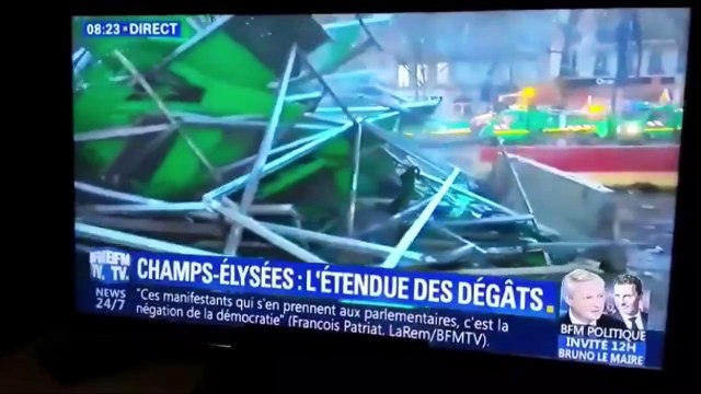 Quand BFM fait croire qu'une zone de travaux et en fait un dépavage des Gilets Jaunes... Fake News