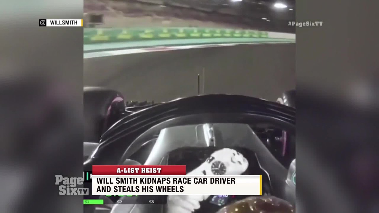 #WillSmith was living his best life in Abu Dhabi at the Grand Prix, but things took a surprising turn when he kidnapped race car driver @LewisHamilton! Allow our hosts to break it down on #PageSixTV!