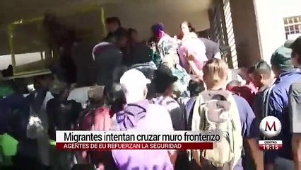 Así migrantes intentaron cruzar la frontera con EU