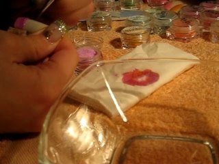 french pailletées résine