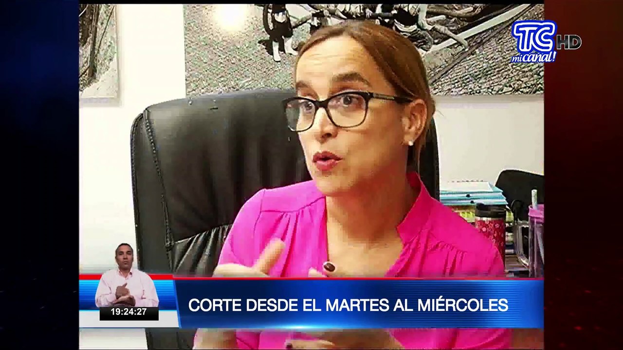 Se realizará corte de agua entre martes y miércoles