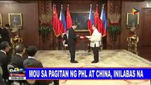 MOU sa pagitan ng PHL at China, inilabas na