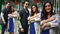 Neha Dhupia's CUTE Baby Girl Mehr's First Visuals Outside Hospital with husband Angad Bedi
