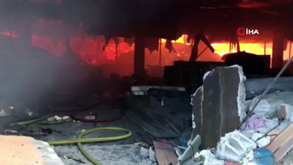 Yangındaki hasar gün ağarınca ortaya çıktı