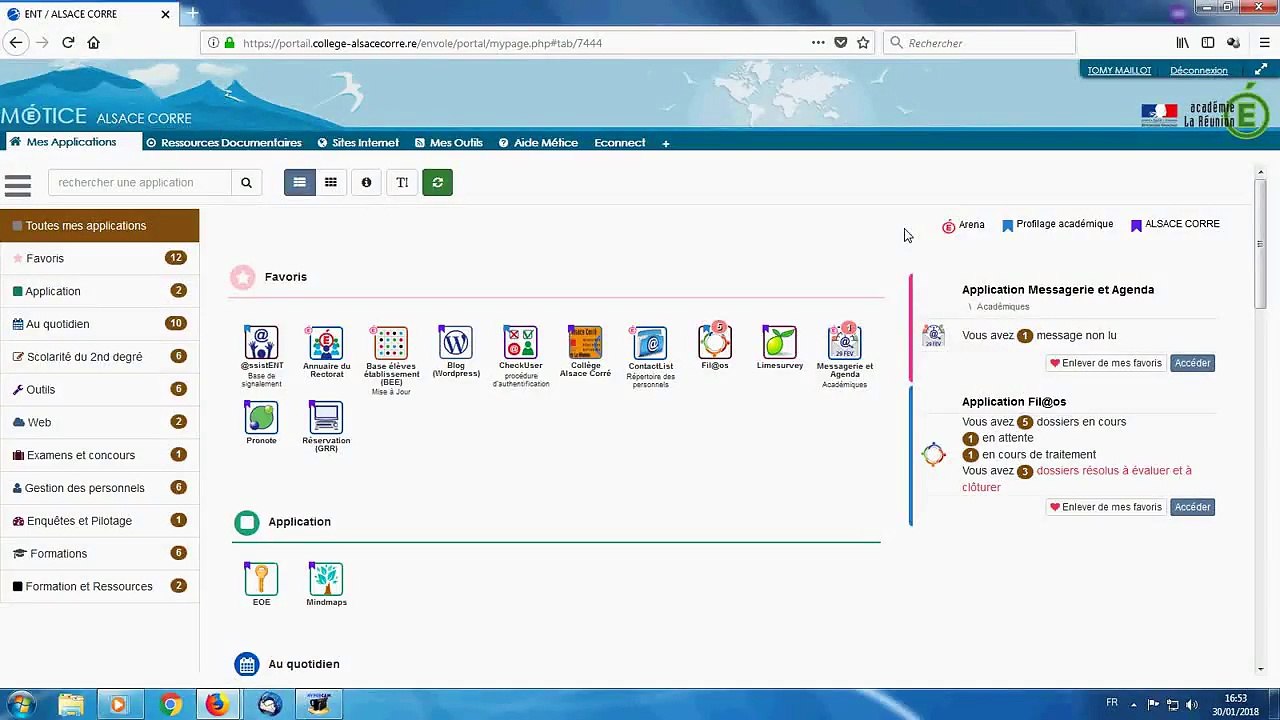 Métice - Explorateur de fichiers PYDIO - Mes fichiers