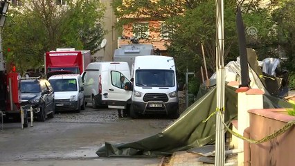 Askeri helikopterin düşmesi - Vatandaşlar evlerin camlarına ve balkonlarına Türk bayrağı astı - İSTANBUL