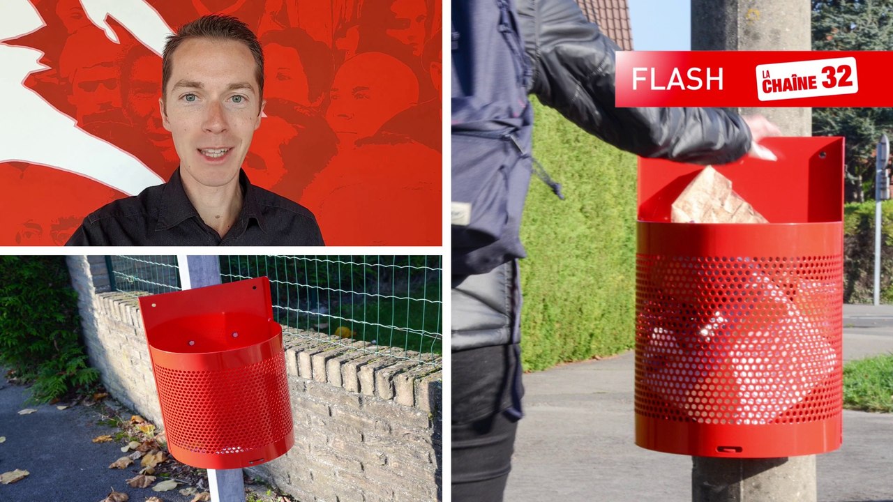FLASH | Coudekerque-Branche - Poubelles publiques rouges