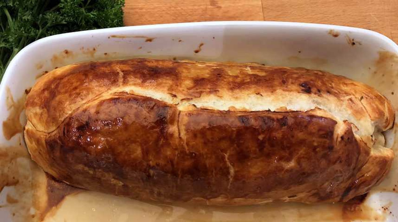 Recette : Filet de porc en croûte aux champignons