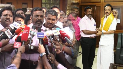 ஸ்டாலின் திருமாவளவன் சந்திப்பில் கூட்டணி குறித்து ஆலோசனை?- வீடியோ