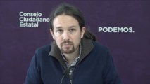 Pablo Iglesias en la apertura del Consejo Ciudadano Estatal. 23 de noviembre