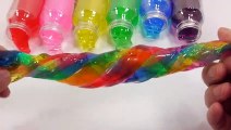 Rainbow Slime Jelly Bottle Mix Learn Colors Slime Toys Lego Gummy DIY