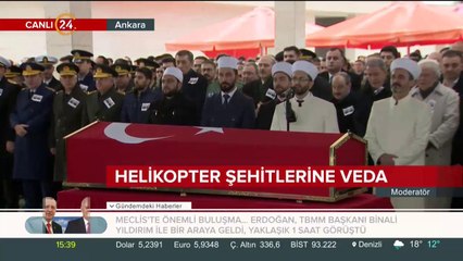 Helikopter şehitlerine veda