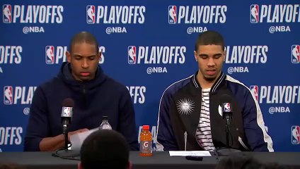 Video herunterladen: Horford & Tatum Postgame conference   Celtics vs Sixers Game 3   May 5, 2018   NBA Playoffs