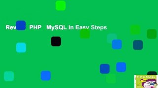 Review  PHP   MySQL In Easy Steps