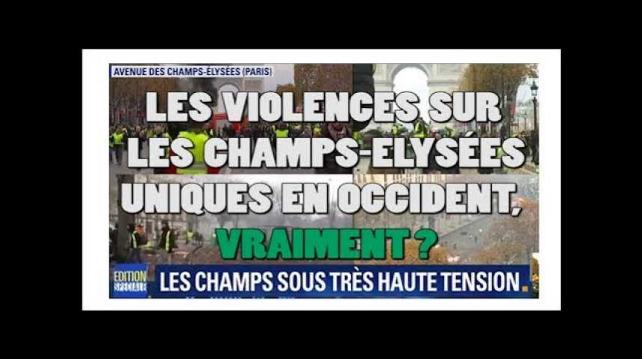 Pour BFM TV, les violences sur les Champs-Elysé...