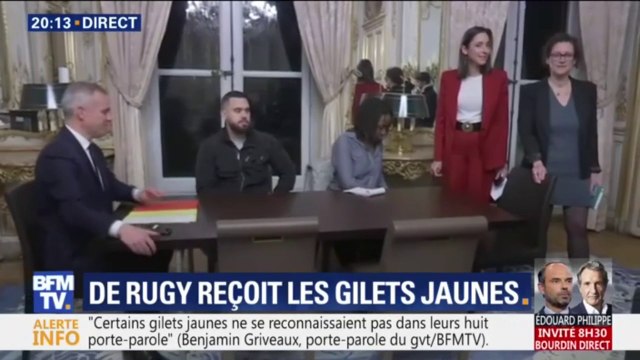 Les deux porte-paroles de gilets jaunes viennent d'arriver au ministère de la transition écologique