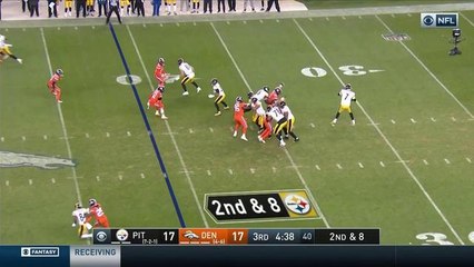 Ben Roethlisberger throws an incomplete pass deep to James Washington