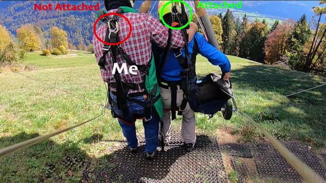 Hang Glider Barely Hangs On