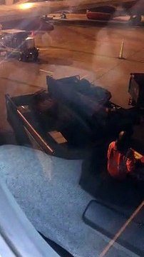 Airport Baggage Handlers Carelessly Throw Cargo