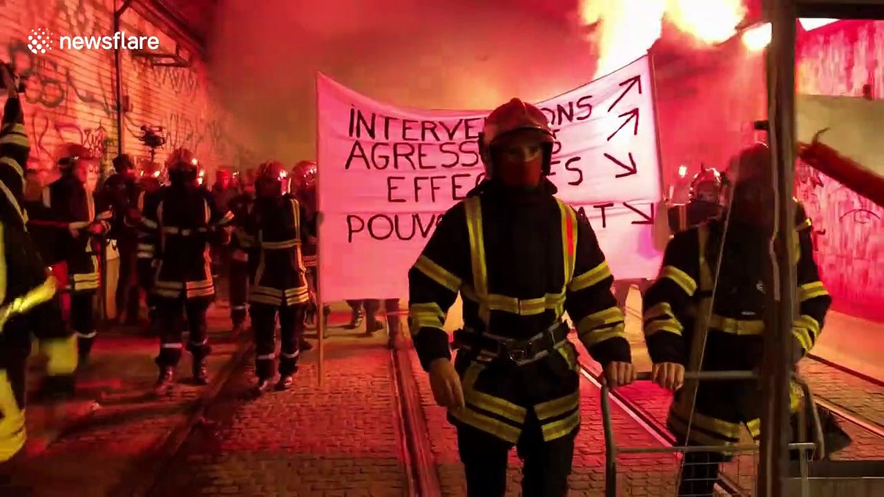 French firefighters perform Icelandic viking cl...