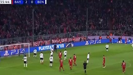 Robert Lewandowski Goal - Bayern Münich vs Benfica 3-0 27/11/2018