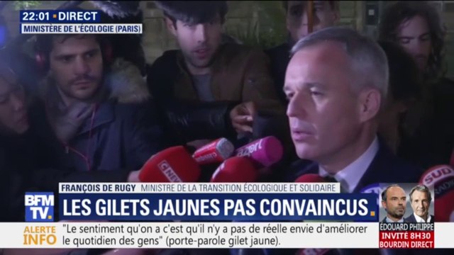 Gilets jaunes : pour François De Rugy, leurs revendications vont très au-delà des questions de la transition écologique