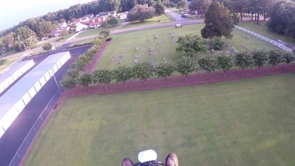 Paramotorist Tries NOT To Land In The Graveyard When Engine Fails