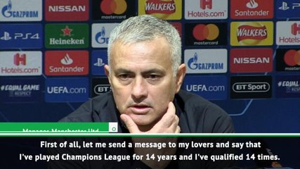 Download Video: UEFA Champions League: Jose Mourinho sends a message to his 'lovers'