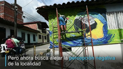 Murales por la Paz se adueñan de muros de colombiana San Carlos