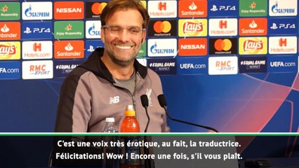 Ligue des Champions: Klopp et la voix érotique de la traductrice !