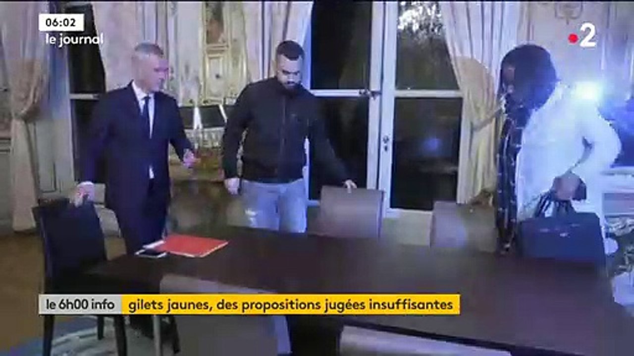 Gilets Jaunes : Première rencontre "décevante" hier soir avec le gouvernement - Nouvel appel à manifester samedi sur les Champs Elysées