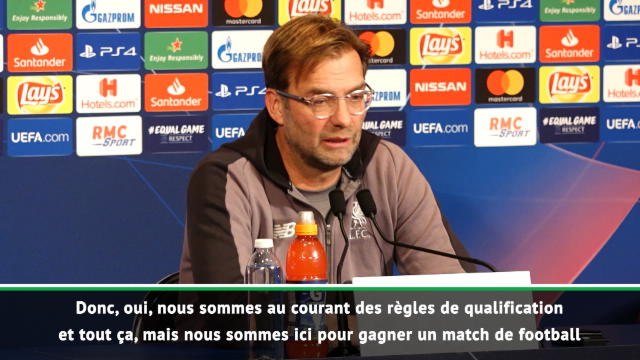 Groupe C - Klopp : Nous sommes ici pour gagner un match de football