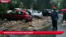 Bodrum’da yine su borusu hattı patladı