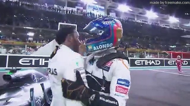 Alonso, Hamilton & Vettel Do Donuts! 2018 Abu Dhabi Grand Prix