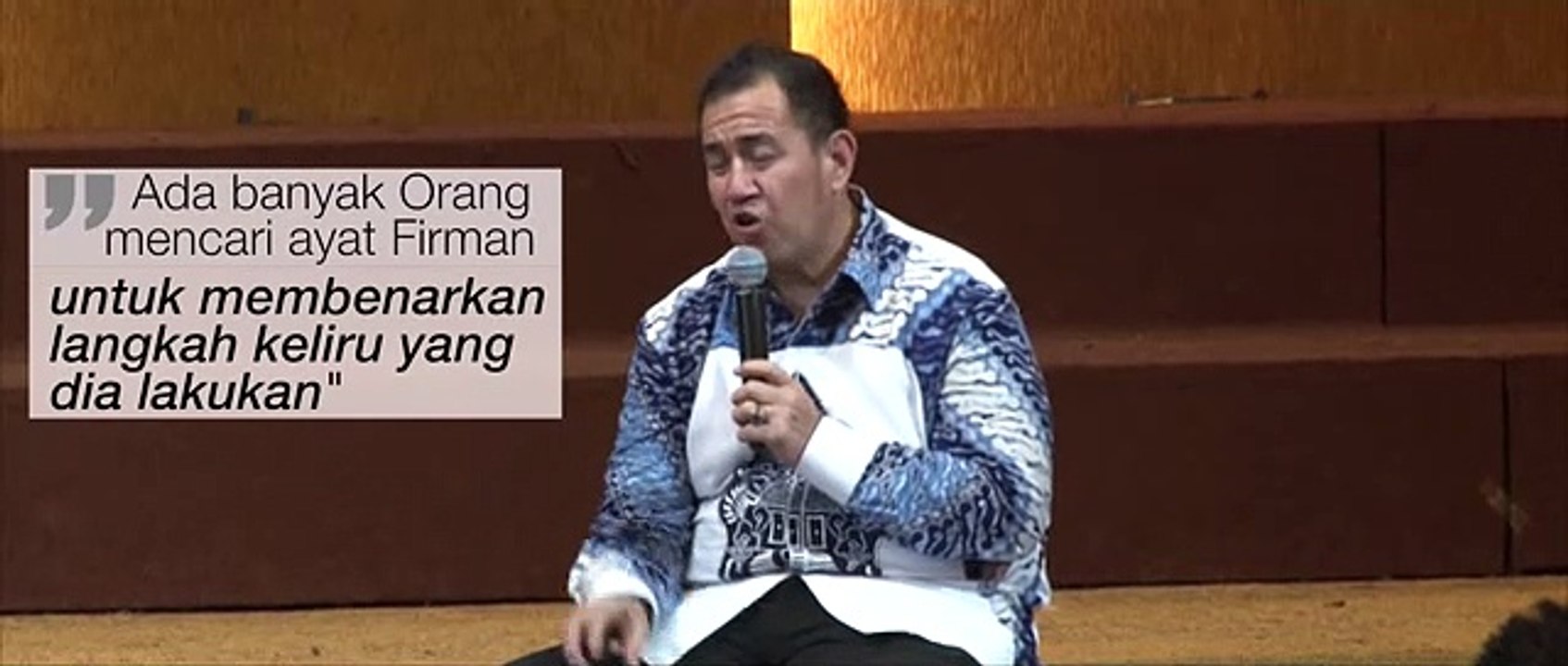 JANGAN MENGGUNAKAN AYAT UNTUK MEMBENARKAN LANGKAH SALAH KITA