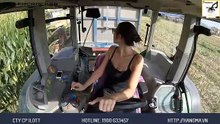 GIRL ON TRACTOR