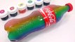 DIY How To Make Colors Coca Cola Bottle Pudding Gummy Learn Colors Slime Combine