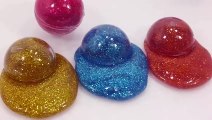 DIY How To Make 'Colors Marble Glitter Slime Ball' Learn Colors Slime Numbers Counting Baby Doll