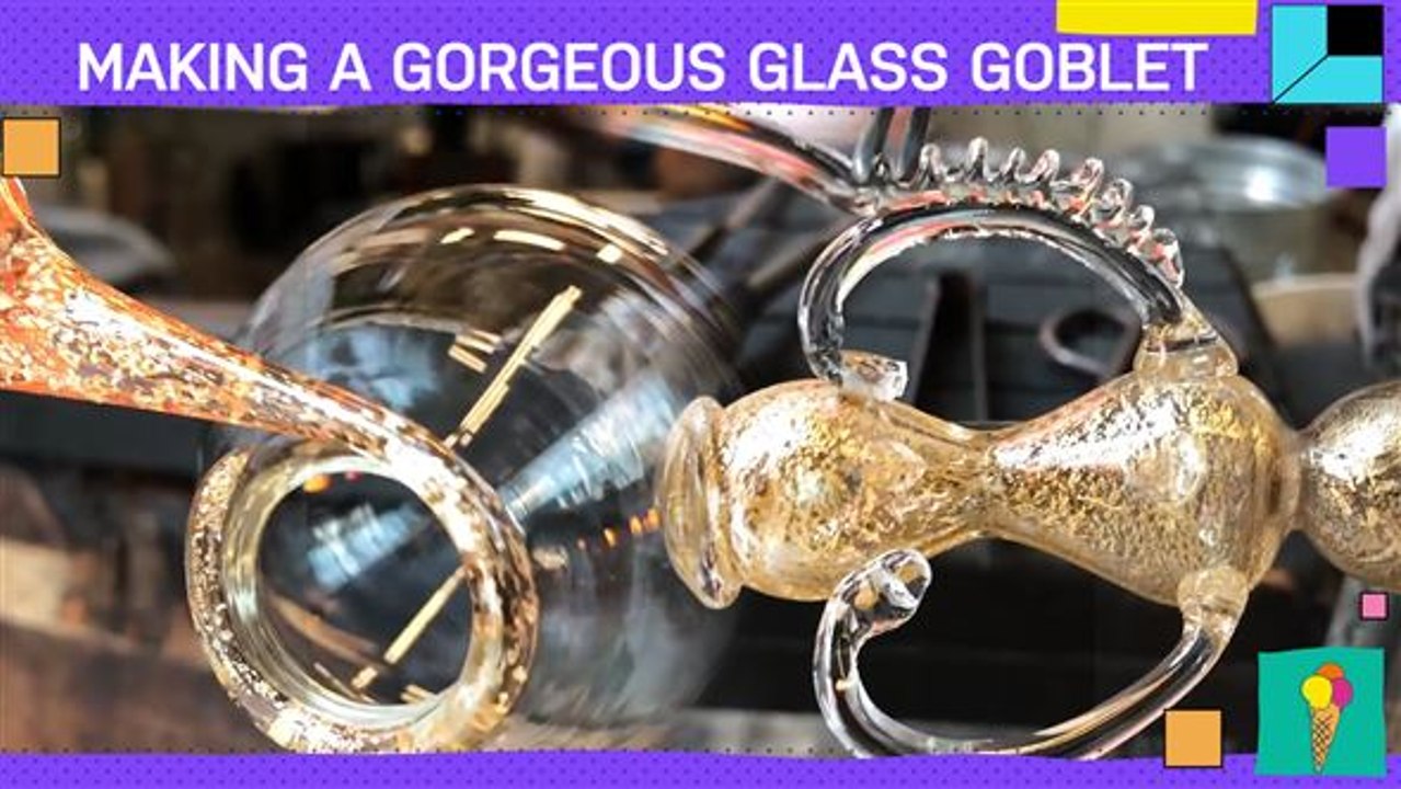 A next level glass goblet