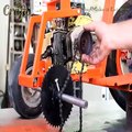 Making a chainsaw engine 3 wheel scooter