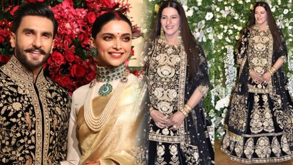 Download Video: Deepika Ranveer Reception: Ranveer Singh Mother's Gorgeous look for Mumbai Party | Boldsky