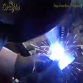 Knife making process explosion Damascus integral Bowie