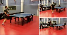O ponto mais sortudo alguma vez visto numa mesa de ping pong
