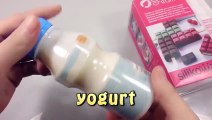 DIY Yogurt Milk Icecream and Learn Colors Slime Combine Glitter Clay Toys