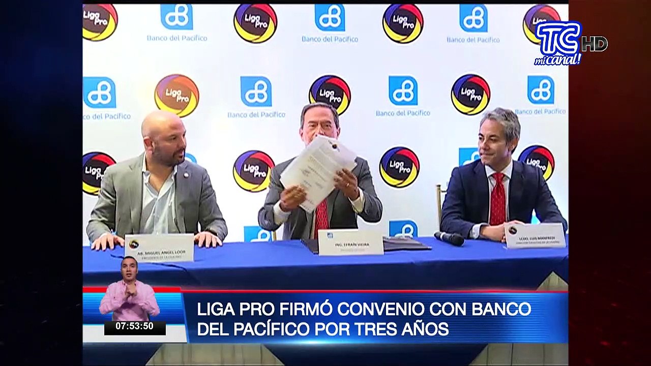Liga PRO firmó convenio con institución bancaria por tres años