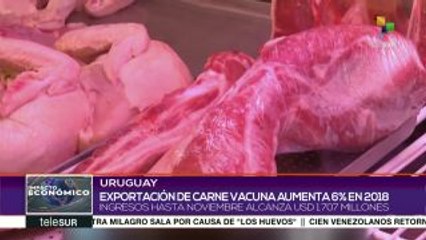 Uruguay: exportación de carne vacuna aumentó 6% este 2018