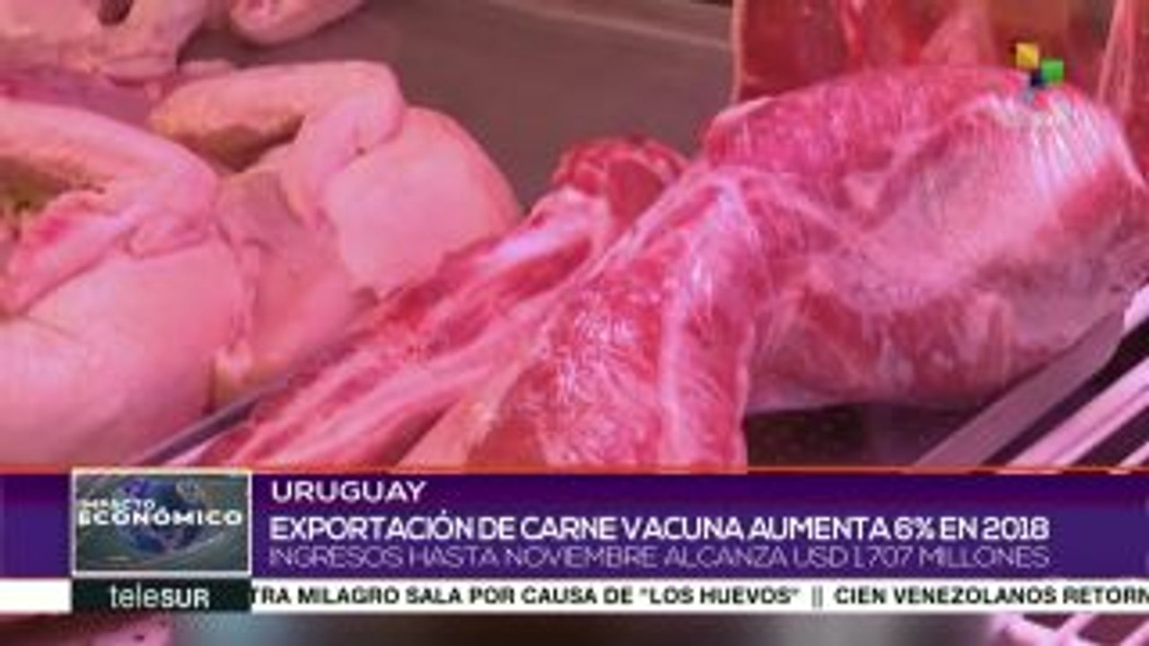 Uruguay: exportación de carne vacuna aumentó 6%...
