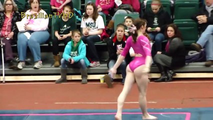 Athletic Gymnast Floor Routine Highlights